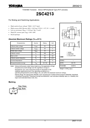 2SC4213 Datasheet PDF Toshiba