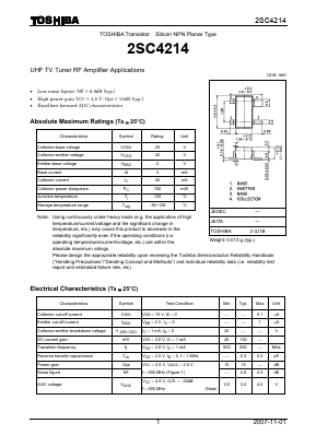 2SC4214 Datasheet PDF Toshiba