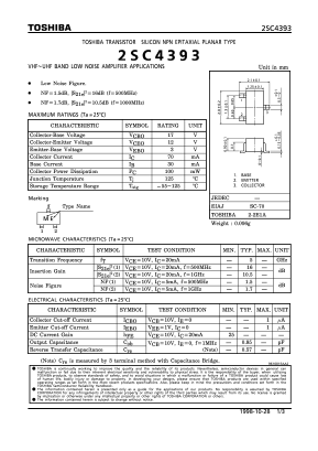2SC4393 Datasheet PDF Toshiba