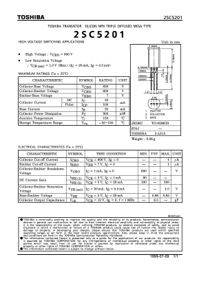 C5201 Datasheet PDF Toshiba