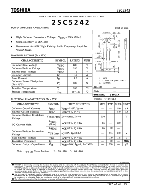 C5242 Datasheet PDF Toshiba