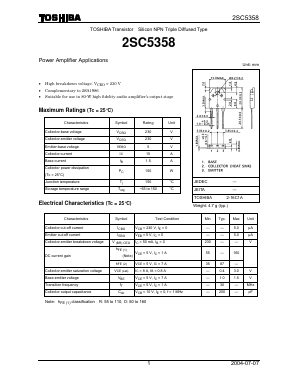 2SC5358 Datasheet PDF Toshiba