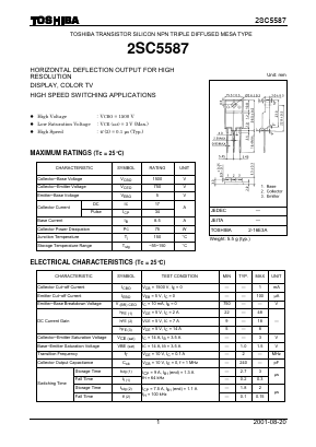 2SC5587 Datasheet PDF Toshiba