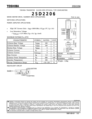 D2206 Datasheet PDF Toshiba