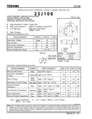 2SJ106 Datasheet PDF Toshiba