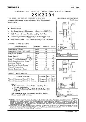 2SK2201 Datasheet PDF Toshiba