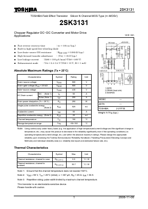 K3131 Datasheet PDF Toshiba