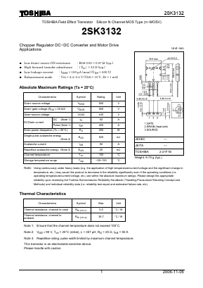 K3132 Datasheet PDF Toshiba