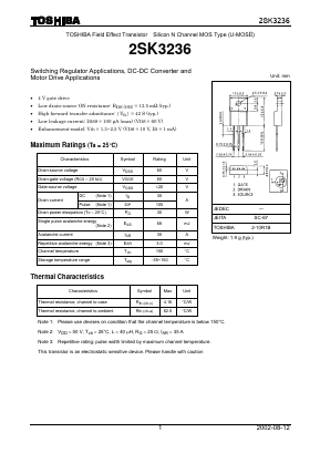 2SK3236 Datasheet PDF Toshiba