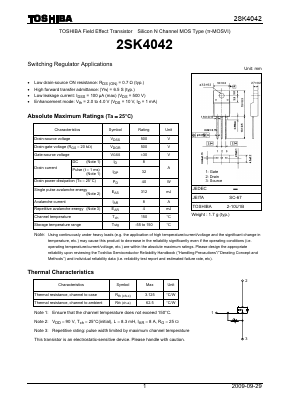 K4042 Datasheet PDF Toshiba