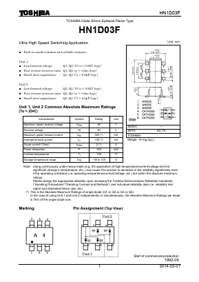 HN1D03F Datasheet PDF Toshiba