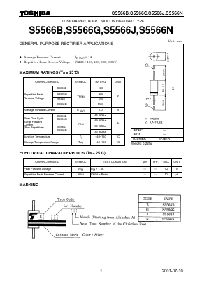 S5566B Datasheet PDF Toshiba