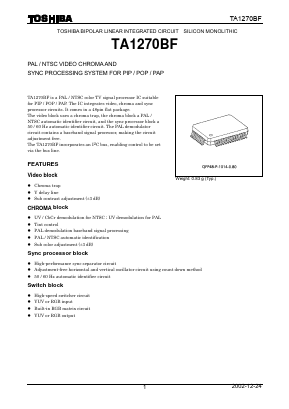 TA1270 Datasheet PDF Toshiba