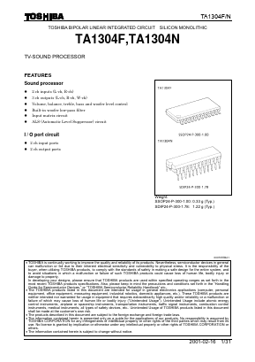 TA1304F Datasheet PDF Toshiba