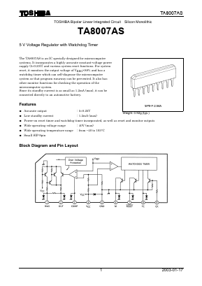 TA8007AS Datasheet PDF Toshiba