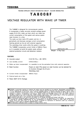 TA8008 Datasheet PDF Toshiba