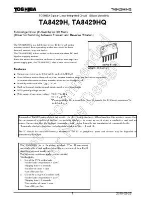 TA8429H Datasheet PDF Toshiba