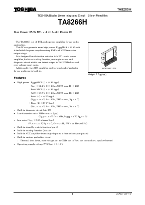 TA8266H Datasheet PDF Toshiba