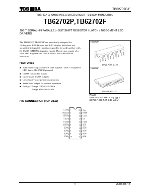 TB62702P Datasheet PDF Toshiba