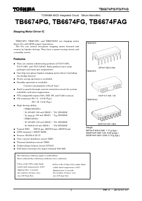 TB6674FAG Datasheet PDF Toshiba