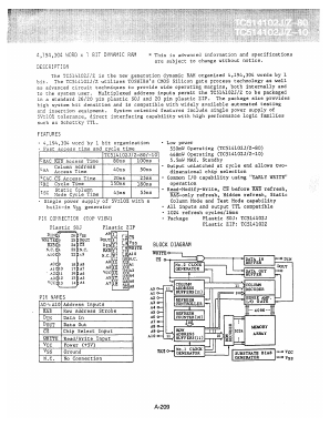 TC514102J-80 Datasheet PDF Toshiba
