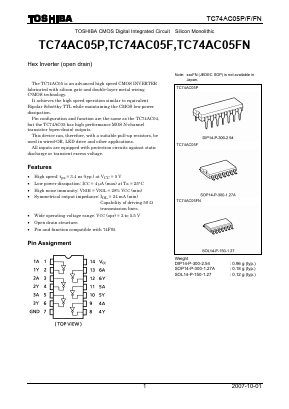 TC74AC05F Datasheet PDF Toshiba