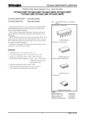 TC74AC125FT Datasheet PDF Toshiba