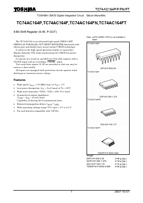 TC74AC164F Datasheet PDF Toshiba