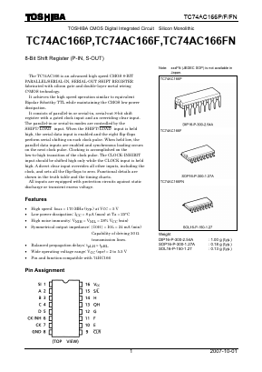 TC74AC166F Datasheet PDF Toshiba