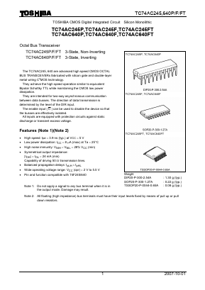 TC74AC245P Datasheet PDF Toshiba