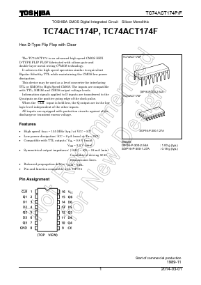 TC74ACT174F Datasheet PDF Toshiba