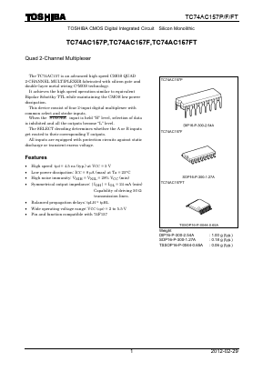 TC74AC157F Datasheet PDF Toshiba