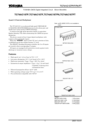 TC74AC157FN Datasheet PDF Toshiba