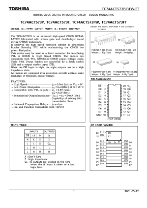 TC74ACT573F Datasheet PDF Toshiba
