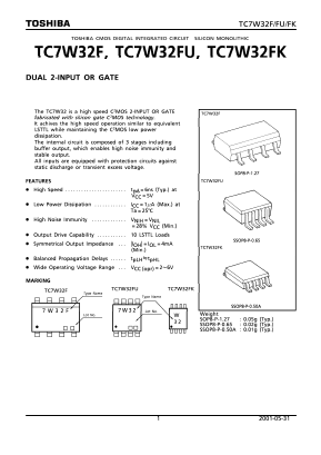 TC7W32FU Datasheet PDF Toshiba