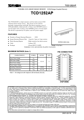 TCD1252AP Datasheet PDF Toshiba