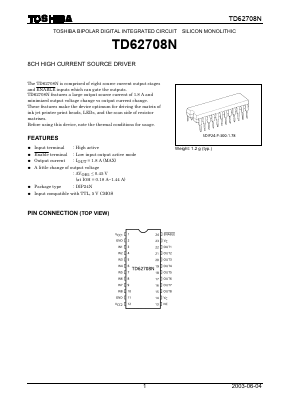 TD62708 Datasheet PDF Toshiba