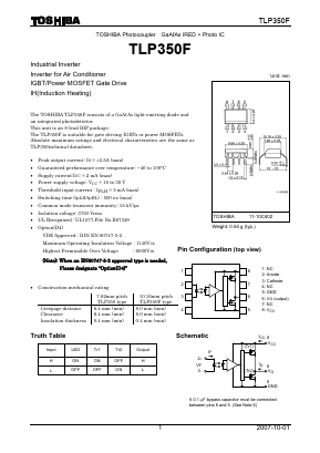 TLP350F Datasheet PDF Toshiba