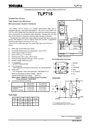 TLP715 Datasheet PDF Toshiba