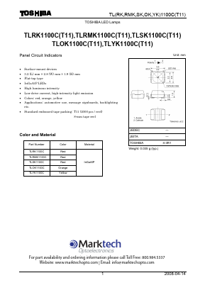 TLRK1100C Datasheet PDF Toshiba