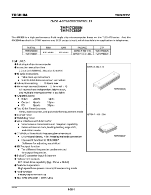 TMP47C850 Datasheet PDF Toshiba