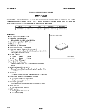 TMP47C858F Datasheet PDF Toshiba