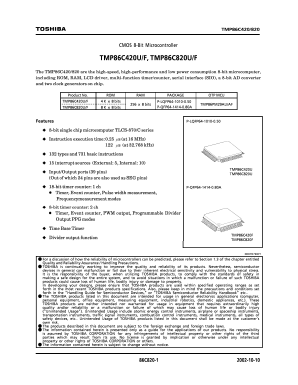 TMP86C420F Datasheet PDF Toshiba