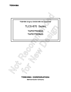 TMP87P809MG Datasheet PDF Toshiba