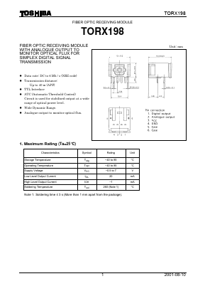 TORX198 Datasheet PDF Toshiba