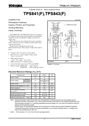 TPS841F Datasheet PDF Toshiba