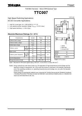 TTC007 Datasheet PDF Toshiba