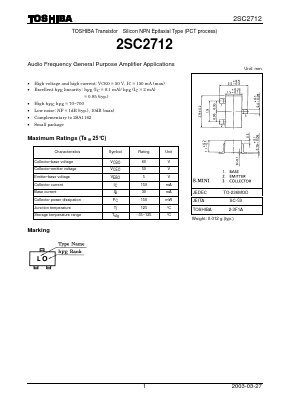 2SC2712-OTE85LF Datasheet PDF Toshiba