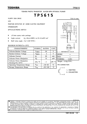 TPS615 Datasheet PDF Toshiba