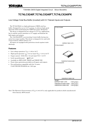 TC74LCX240F Datasheet PDF Toshiba